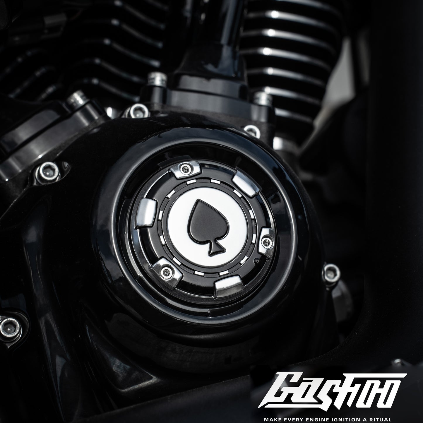 GASHOO ACE OF SPADES - Engine Timing Cover for V-Twin Engines