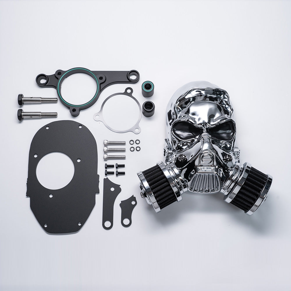 GASHOO SKULL - High-Flow Air Filter for V-Twin Motorcycles