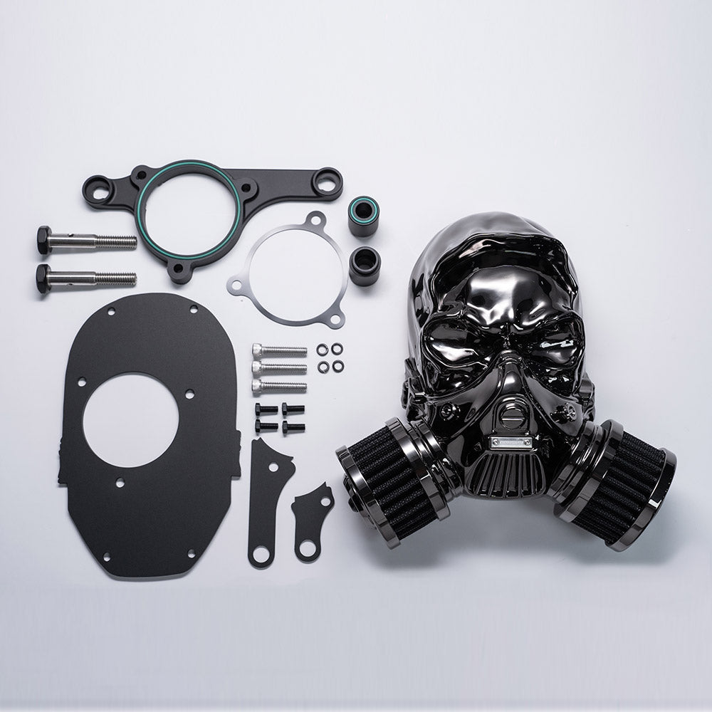 GASHOO SKULL - High-Flow Air Filter for V-Twin Motorcycles